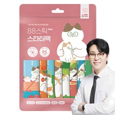 냥쌤 88스틱 고양이 짜먹는 간식 스타터팩, 10g, 8개, 혼합