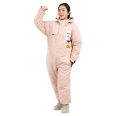겨울 일체형 배달대행 방한우주복 오토바이 바이크 라이더 작업복 동계 정비복 배달 스즈끼복 라이더 기모 스즈끼 방한복 노가다 패딩, 2XL, 연핑크