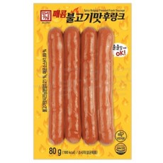 매콤불고기맛 후랑크80g(추억의 문방구 불량식품 수입과자), 80g, 10개