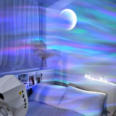 윤랩 우주 오로라 달 조명 LED 무드등