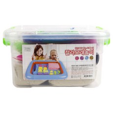 모래놀이 칼라모래놀이세트1kg 다양한 찍기틀, 모래색모래놀이1kg세트, 1kg, 1개