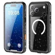 호랑이부부 아이폰 갤럭시 휴대폰 방수케이스, 아이폰17, 1개, 블랙