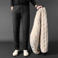 하모니 남성 겨울 융털 바지 방한 패딩 기모 작업복 등산 팬츠