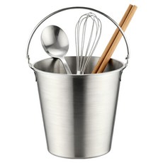 호밍사이 304 스텐 수저통 얼음통 조리도구통 조리도구 정리함 수저불림통 3L, 스텐색, 1개