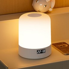 YOPENCE 리모컨형 LED 무드등 타이밍 스위치 수면등 삼색 조절 무선 수면등, 화이트