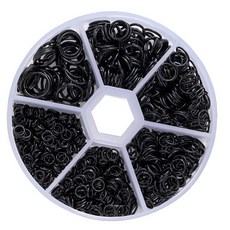 O 오링 세트 키링 부자재, 1개, 블랙
