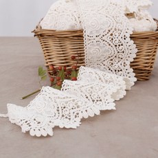 레이스원단 자수 케미컬 레이스천 009 로즈캐슬 3종, 백아이