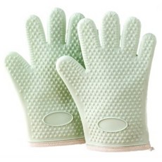 루캔드 두꺼운 실리콘 주방 오븐 장갑, 1세트, 민트