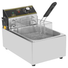 편한세척 대용량 고출력 New 올인원 다이얼식 타이머 업소용 전기 튀김기 돈까스 치킨 10L 20L 22L 1구 2구 모음, 스탠다드, 10L 싱글