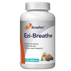 Ezi-Breathe 캡슐 양파추출물 감초추출물 마늘가루 등 3가지 성분으로 비강 막힘 코골이 완화 호흡 개선 면역력 강화, 3개, 120정