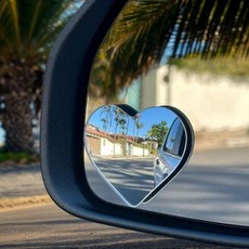 [루이/안전 운전] 하트 디자인 사이드미러 보조거울 조절 가능한 사각지대 제거 미러, 6개, A