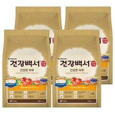 건강백서 강아지 기능성 사료, 연어, 1.2kg, 4개