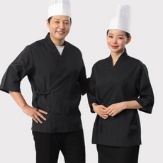 남녀공용 심플 무지 얇은 스시복 일식복 DEJ39