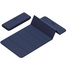 요가매트 접이식 미끄럼방지 TPE 80cm 와이드 휴대용 운동매트, 1개, 진청색