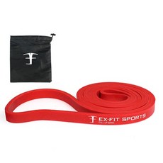 엑피트 라텍스 풀업밴드 + 보관가방, 레드(2단계), 1개