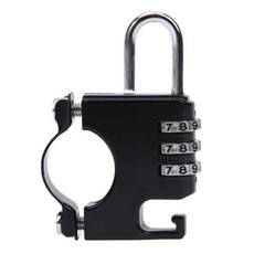 (빅스톤) 도난방지 3열 헬멧 잠금 번호키, 1개, 3열헬멧걸이자물쇠