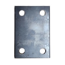 무도금 직사각형 베이스판 100X150X6T 4홀 플레이트판 철골작업 기초베이스, 1개