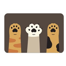 펫코노미 반려동물 깨지지않는 규조토 식기 매트 40 x 60 cm, 고양이 발바닥, 1개