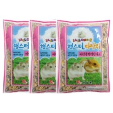 재롱이 햄스터 다람쥐 씨앗종합영양사료 600g x 3개