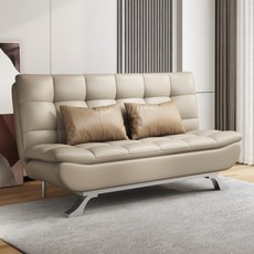 비아이와이 가정용 가죽 견고하고 다기능 접이식 소파베드 DDH3, 카키색