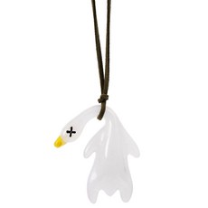 자외선 변색 오리 키링 / 색이변하는 햇빛 UV 감지 반응 차량용품 베이징덕 틱톡 키홀더 열쇠고리, 1개