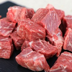 [우리아파트정육점] 부채살 큐브 스테이크 1kg (냉동), 1개