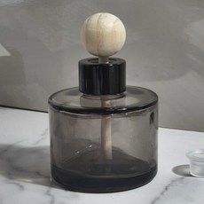 디퓨저용기 - 원형 컬러 블랙 100ml ( 사탕볼우드스틱 대 포함 ), 1개