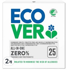 에코버 ZERO 식기세척기세제 타블렛, 500g, 2개