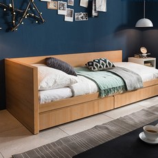 잉글랜더 크라운 수납 침대 소파베드 C타입 (매트제외), 내츄럴오크