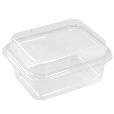 50개 세트 투명 PET 직사각 높은 뚜껑 티라미스 용기 보틀 케이스 450ml, 1세트