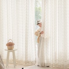 소르르 헤비쉬폰커튼 거실커텐 도톰소르르 달콩린넨쉬폰커튼 화이트커텐 창문용커튼 여름커텐 핀형 2p