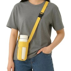 온통온유 물병 주머니 스트랩 보틀 파우치 물통가방, 1개, 버클형 옐로우