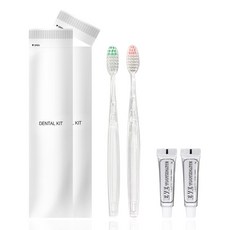 디케이 여행용 호텔용 일회용 프리미엄 JJ 칫솔치약 세트(원터치포장) 100개입, 100세트