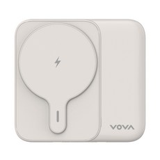 보바 고속 무선충전 맥세이프 보조배터리 20W 5000mAh, 아이보리, VA-101