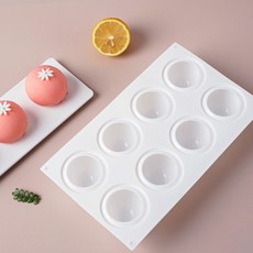 [드그라쎄]실리콘몰드 - 빅 원형 구슬 볼 8구 5cm 몰드