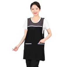 얇고 가벼운 어깨 등 망사 원피스 앞치마 생활 방수 50장이상 인쇄무료, 검정(sfla94) M, 1개