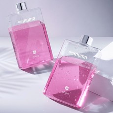 1+1 수납이 편리한 휴대용 사각물병 500mL, 2개, 투명