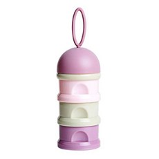 휴대용 분유통 분유 케이스 보관통 이유식 소분팩, 퍼플핑크, 1개