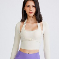 하베스 워너비 요가 필라테스 상의 브라탑패드 포함