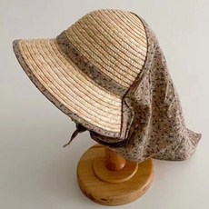 지아지조 키즈 스카프 밭일모자 밀짚모자 썬캡