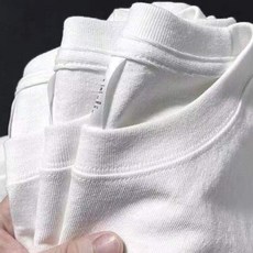 (1+1+1) 편안한 착용감 기본 무지 흰티 반팔 30수 레이어드 이너티 면티