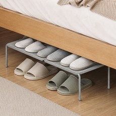 마벨인홈 ABS 확장형 모던 주방 씽크대 신발정리 스탠드 선반, 2개, 그레이