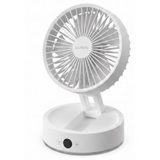 [리모컨+벽걸이] 루시아이 폴더블 자동회전 무선 탁상용 선풍기, 화이트, LX-FAN-02