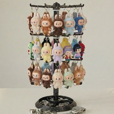 메이크마인 대용량 회전 키링 보관함 진열대 거치대, 1개, 3단블랙