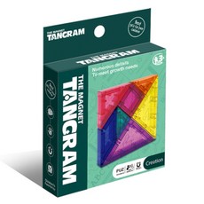 7PCS 탱그램 칠교 자석 놀이 휴대하기 간편한 도형 모형, 1개, 1인용, 다양한색상