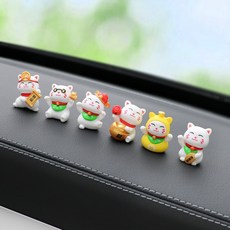 앨오앤지 차량 홈 인테리어 피규어, 1개, 재물운 냥이6P