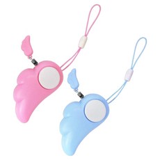 앤젤 천사 날개 호신 경보기 경보벨, 1세트, 혼합(블루1개+핑크1개)
