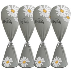 에쉬울프 데이지 스탠드 선풍기 커버 선풍기 보호 먼지 덮개 4개, 그레이