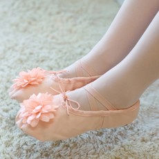 여아용 코사지 천 발레 슈즈
