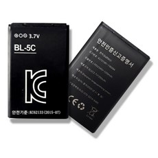 고용량 충전용 블랙 배터리 BL-5C/3.7V 1200mAh 효도라디오 카메라 IT기기, 1개, 1개입